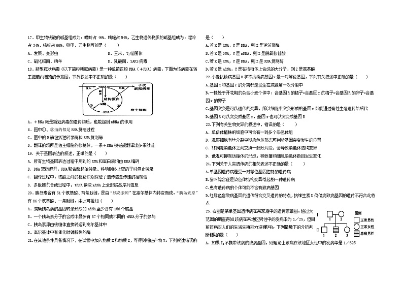 河南省郑州市登封市巩义二中2021-2022学年高三上学期10月月考生物试题第3页