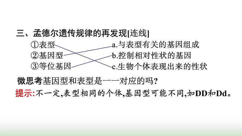 人教版高中生物必修二第1章遗传因子的发现第2节第2课时孟德尔遗传规律的再发现及孟德尔遗传规律的应用课件07