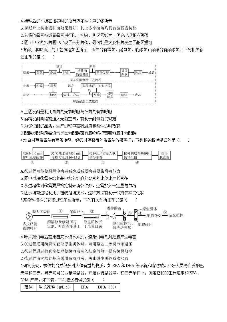 湖北省武汉市部分重点中学（六校）2023-2024学年高二下学期期中生物试题02