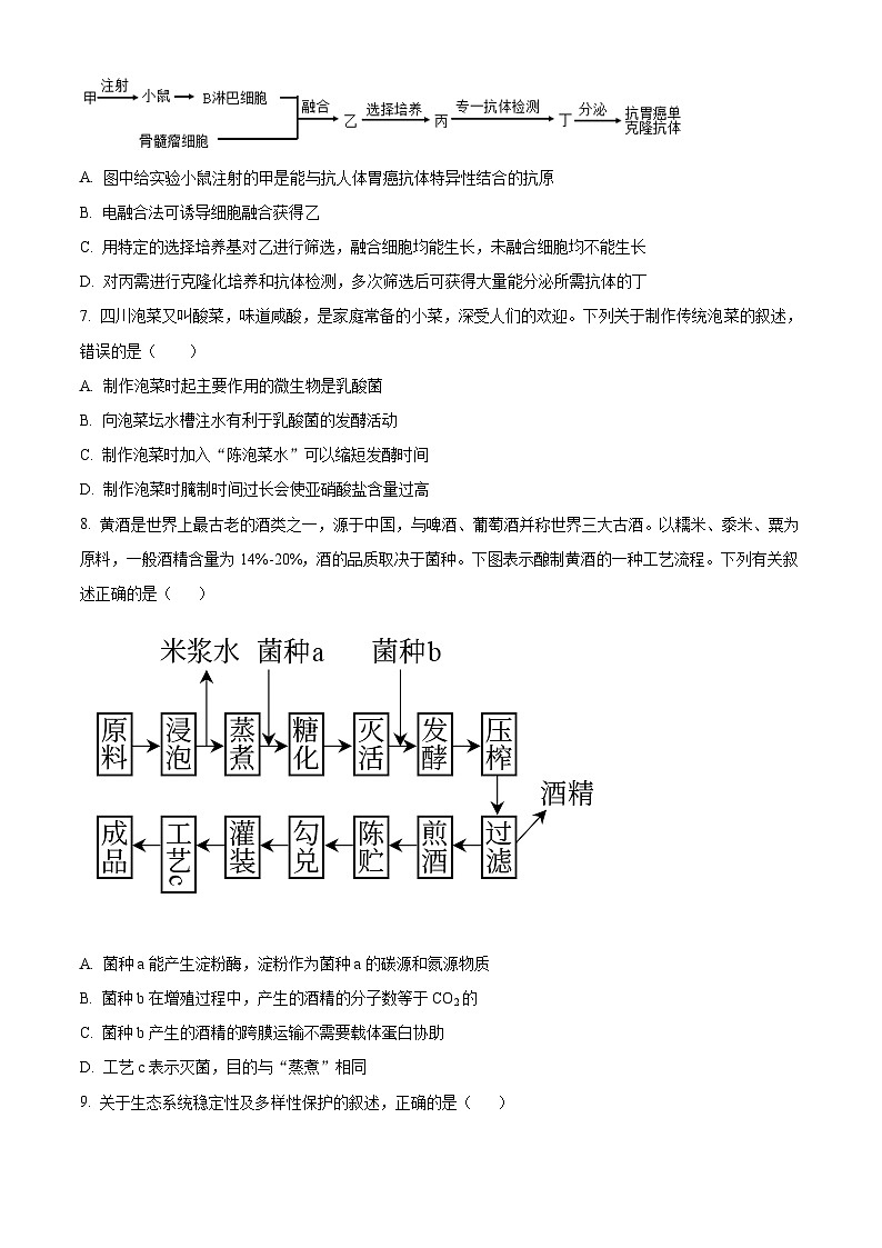 江西省宜春市丰城市东煌学校2023-2024学年高二下学期4月期中生物试题（原卷版+解析版）02