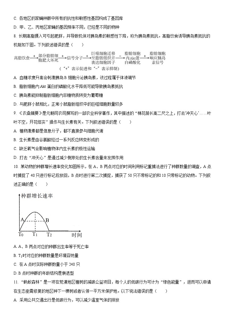 广东省汕头市油头市六都中学2023-2024高二下学期期中考试生物试题03