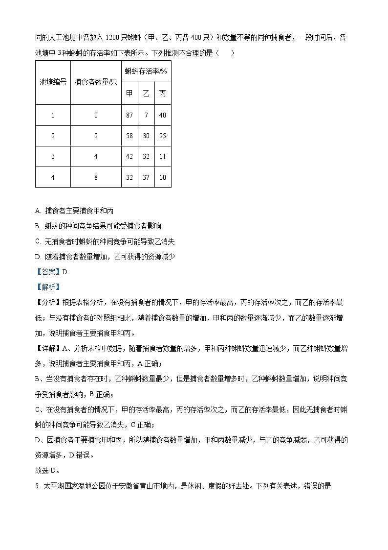 广东省湛江市雷州市雷州八中，雷州二中，雷州三中2023-2024学年高二下学期4月期中生物试题（原卷版+解析版）03