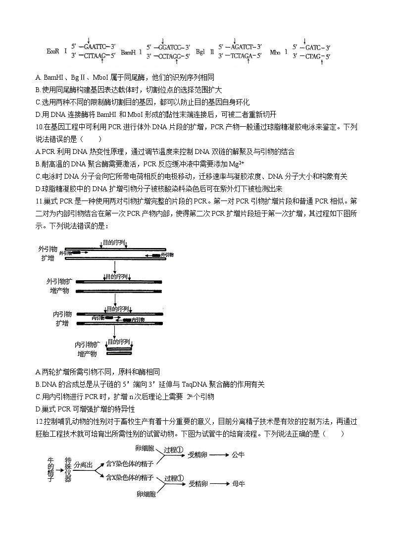 山东省烟台市招远市第二中学2023-2024学年高二下学期期中考试生物试题03