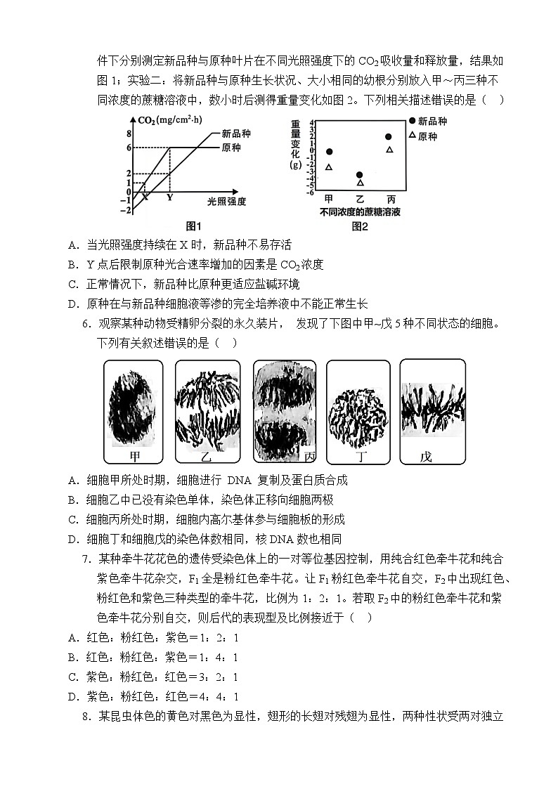 广东省茂名市高州中学2023-2024学年高一下学期期中考试生物试题02