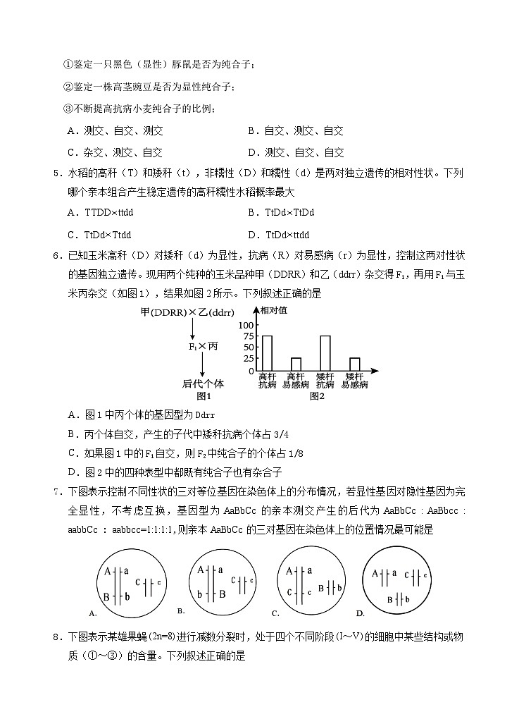 生物高一下学期期中考试第2页