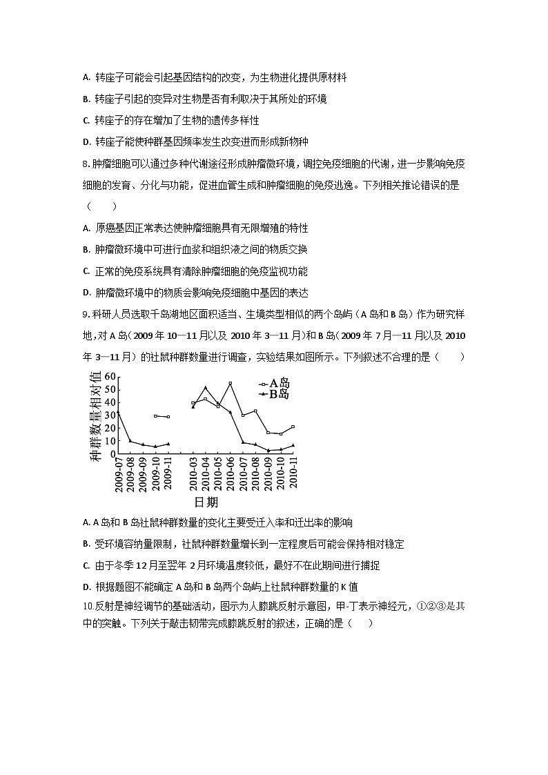 2024届江苏省盐城市伍佑中学高三下学期模拟二生物试题03