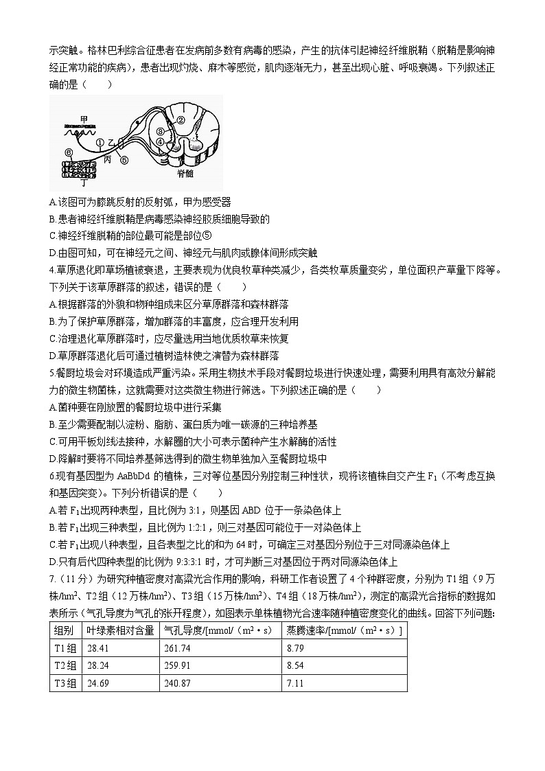 河南省商丘市部分学校2023-2024年高三三模考试生物试题第2页
