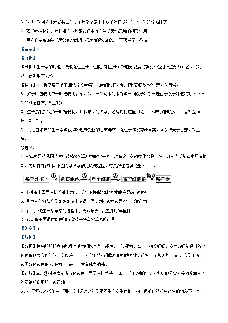 广东省东莞市三校期中联考2023-2024学年高二下学期4月期中生物试题（原卷版+解析版）03