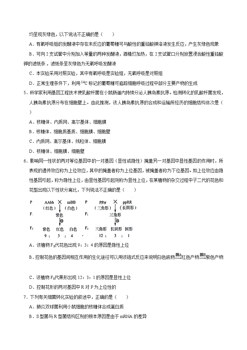 湖南省岳阳市岳阳县第一中学2023-2024学年高三下学期4月期中生物试题第2页