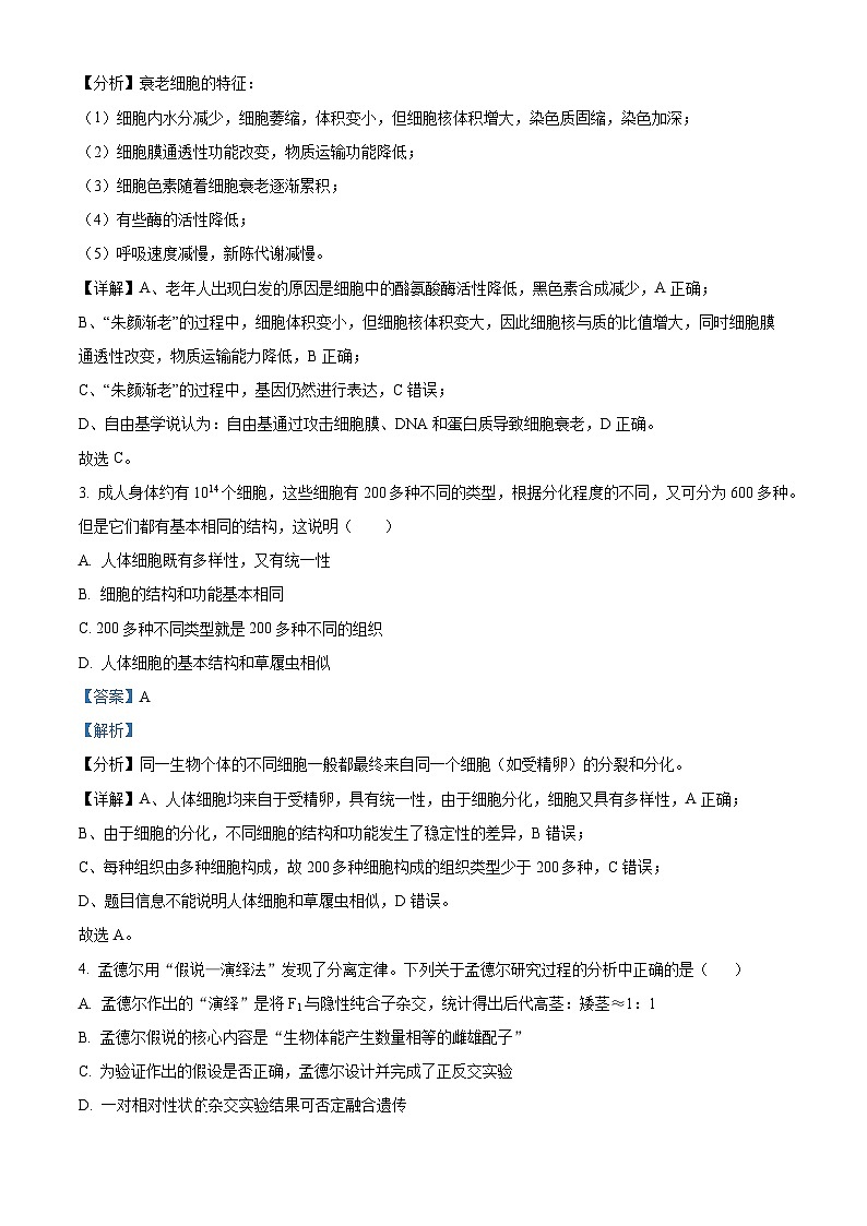广东省茂名市电白区2023-2024学年高一下学期4月期中生物试题（解析版）第2页