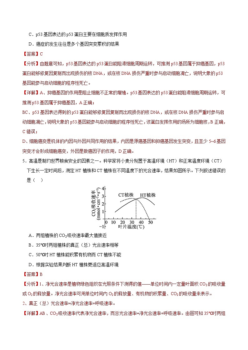 2024年高考押题预测卷—生物（黑龙江、吉林卷02）（全解全析）03