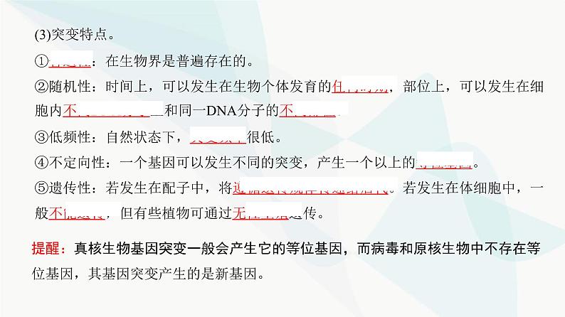 高考生物复习必修二第七单元第十九讲基因突变与基因重组课件08