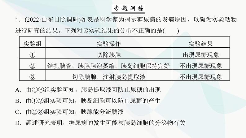 高考生物复习选择性必修一第八单元微专题一1动物激素生理功能的研究方法课件06