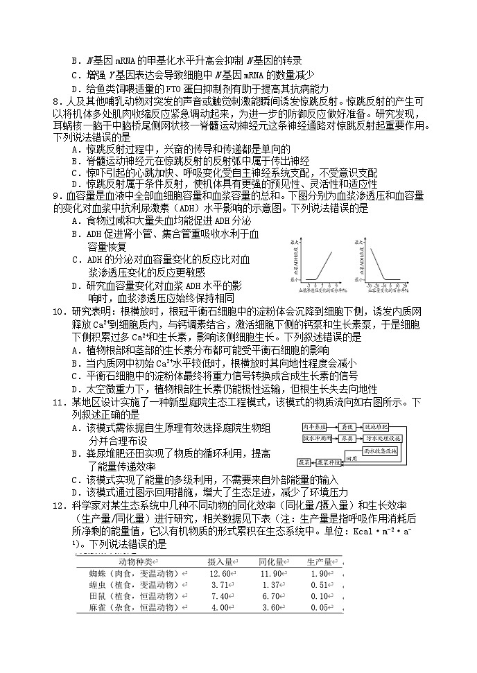 山东省日照市2024届高三下学期4月校际联合考试（二模）生物试卷（Word版附答案）第3页