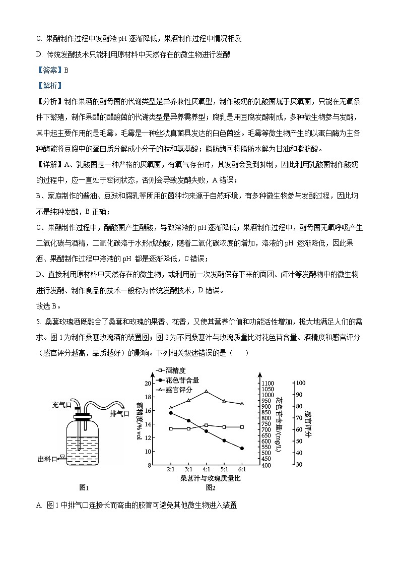 黑龙江省大庆市实验中学实验二部2023-2024学年高二下学期期中考试生物试卷（原卷版+解析版）03