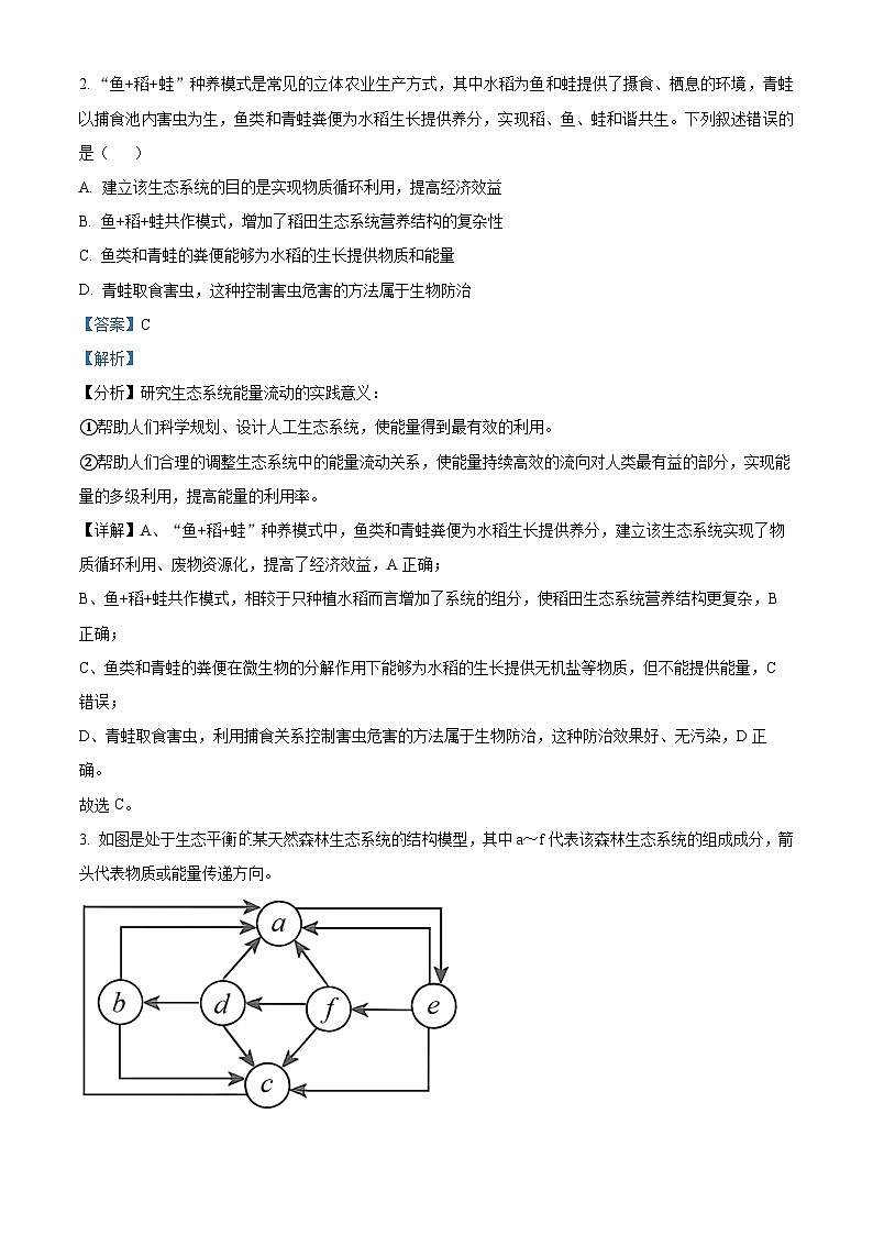 海南省琼海市嘉积中学2023-2024学年高二下学期4月月考生物试题（原卷版+解析版）02