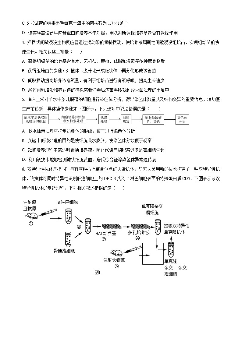 江西省南昌市第一中学2023-2024学年高二下学期4月期中生物试题（Word版附答案）02