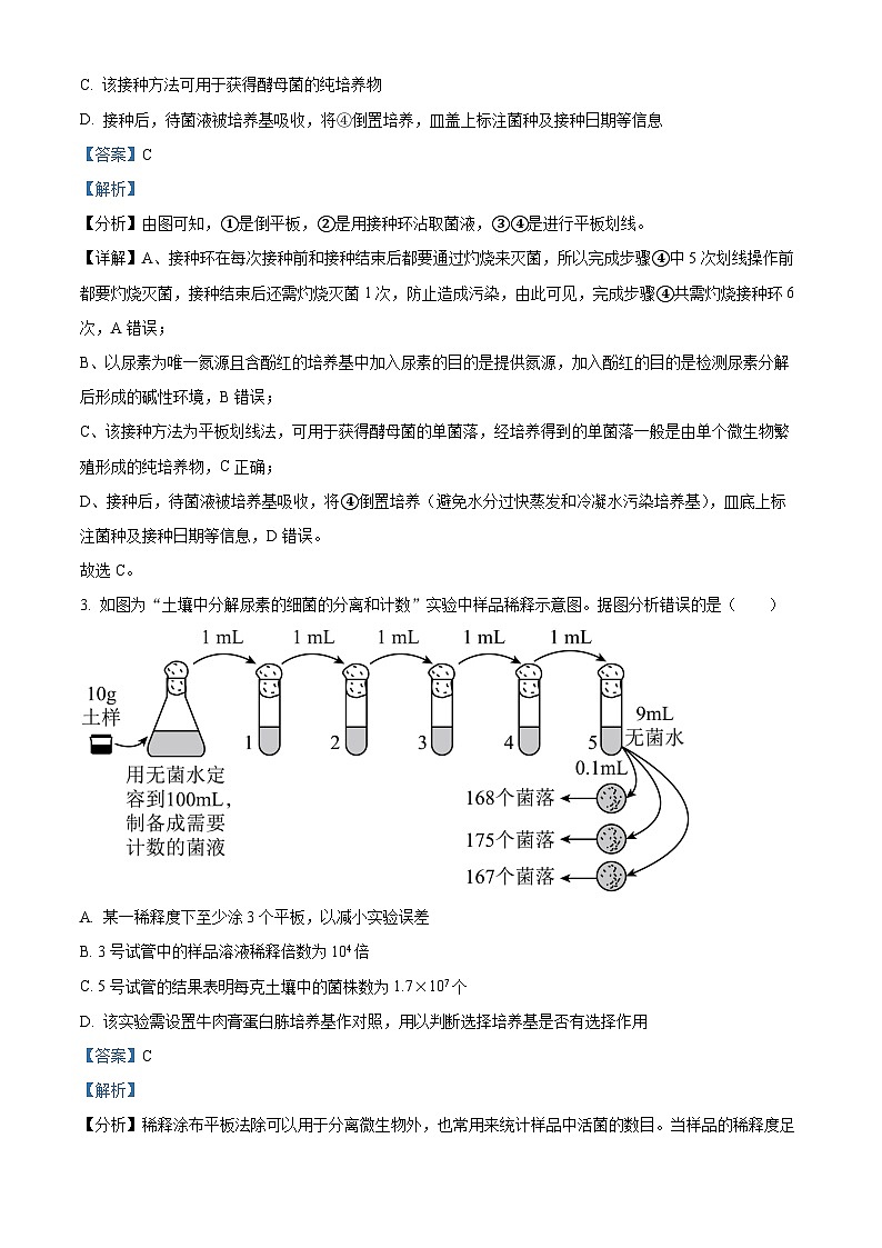 江西省南昌市第一中学2023-2024学年高二下学期4月期中生物试题（Word版附答案）02