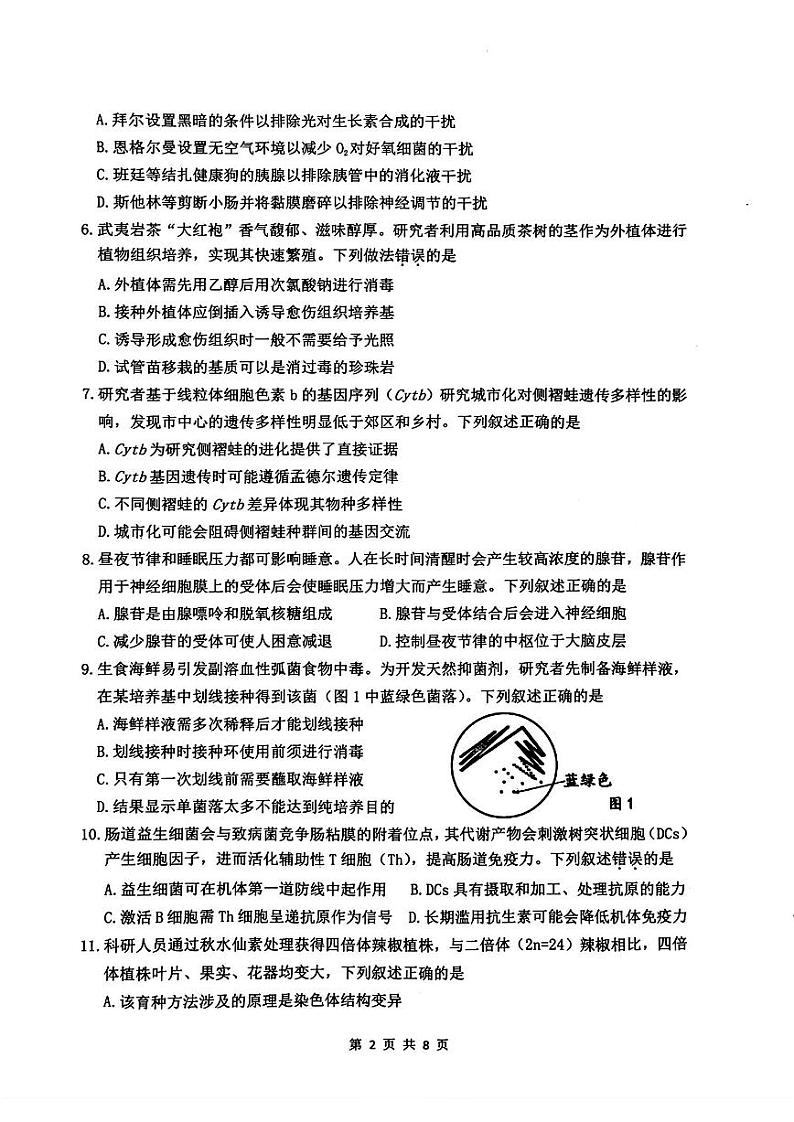 广东省汕头市2024届高三下学期第二次模拟考试生物试题（PDF版附答案）02
