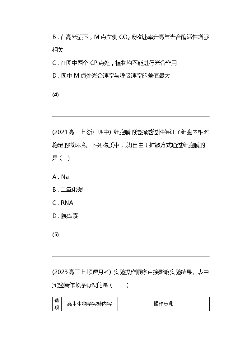 2024北京高考冲刺生物大刷题之常考分子与细胞部分（二）第3页
