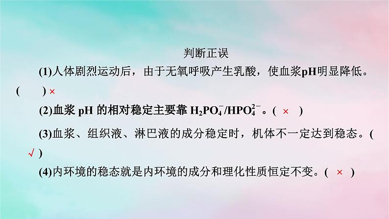 2025版新教材高中生物第1章人体的内环境与稳态第2节内环境的稳态课件新人教版选择性必修108