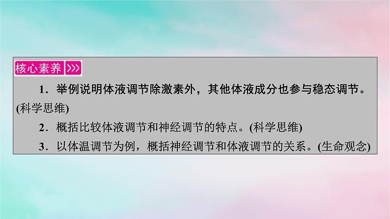 2025版新教材高中生物第3章体液调节第3节体液调节与神经调节的关系第1课时体液调节与神经调节的比较和体温调节课件新人教版选择性必修1第2页