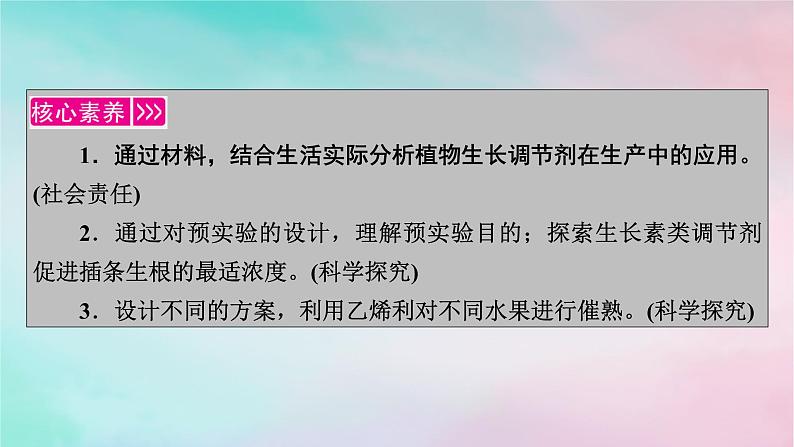 2025版新教材高中生物第5章植物生命活动的调节第3节植物生长调节剂的应用课件新人教版选择性必修102