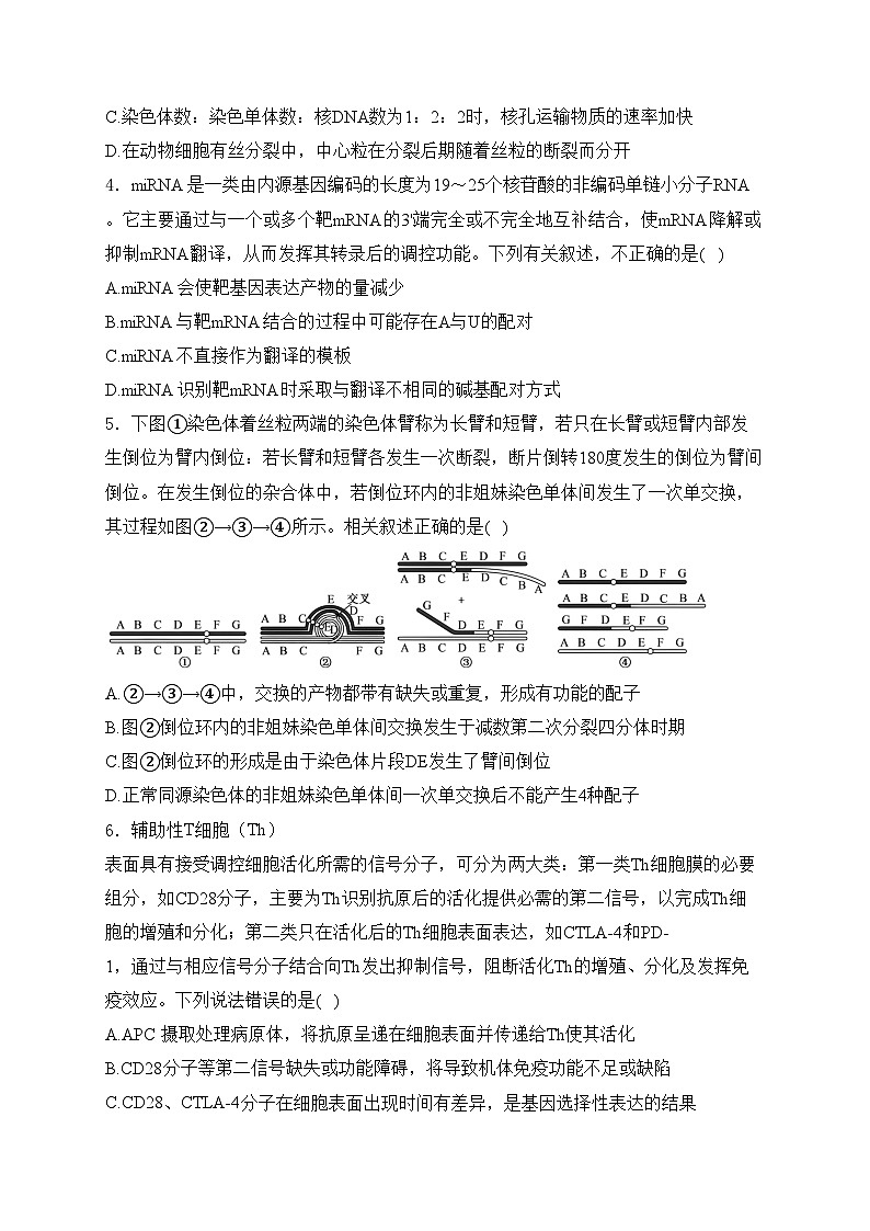 江西省五市九校2024届高三下学期第二次联考（二模）生物试卷(含答案)02