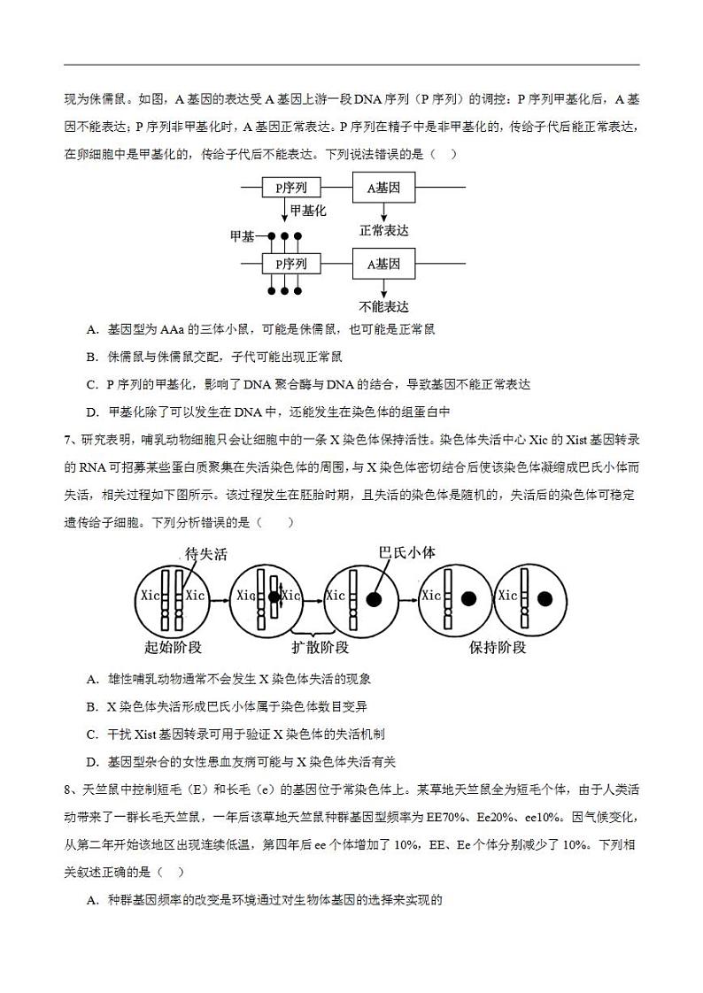 2024年高考押题预测卷—生物（安徽卷01）（考试版）第3页