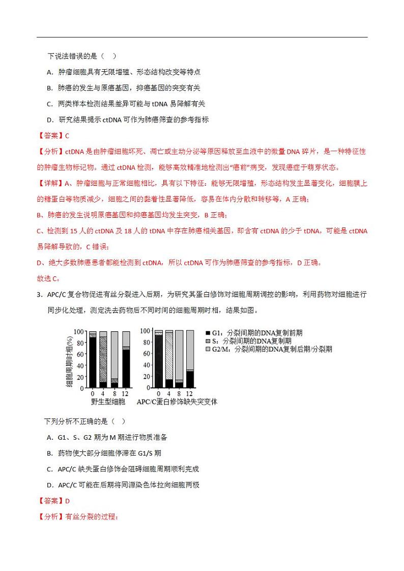 2024年高考押题预测卷—生物（北京卷02）（解析版）02