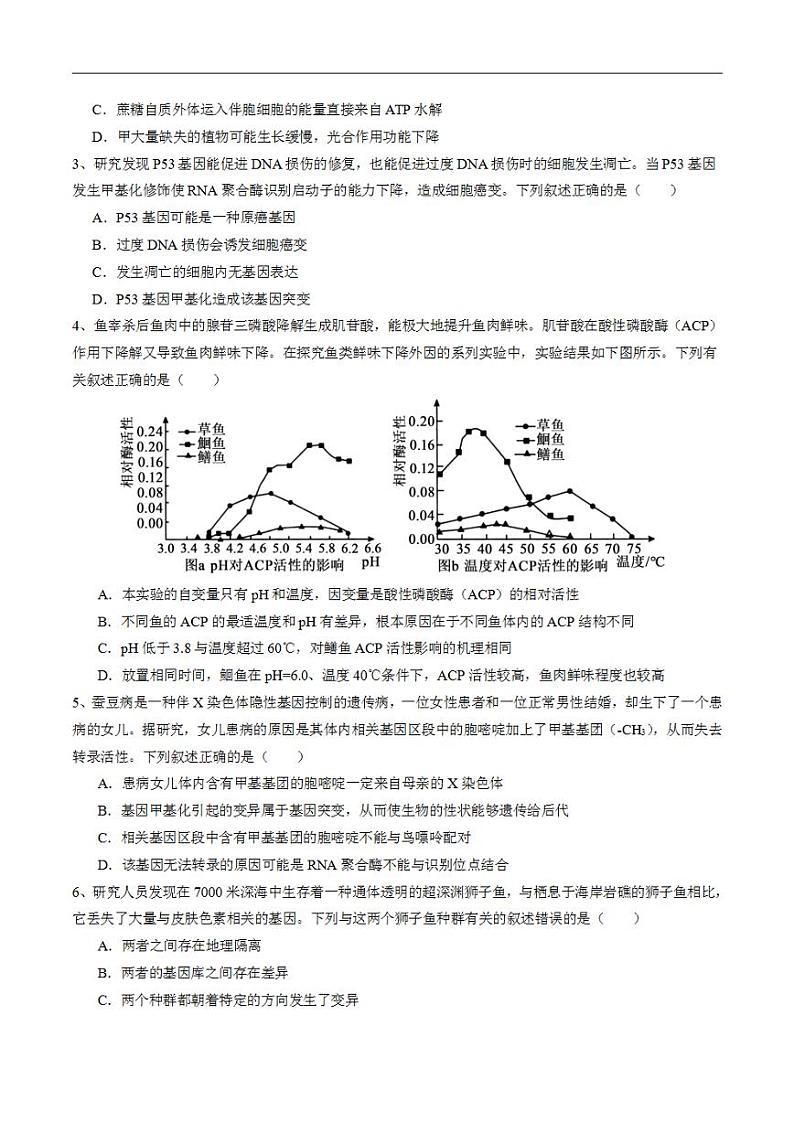 2024年高考押题预测卷—生物（广东卷01）（考试版）第2页