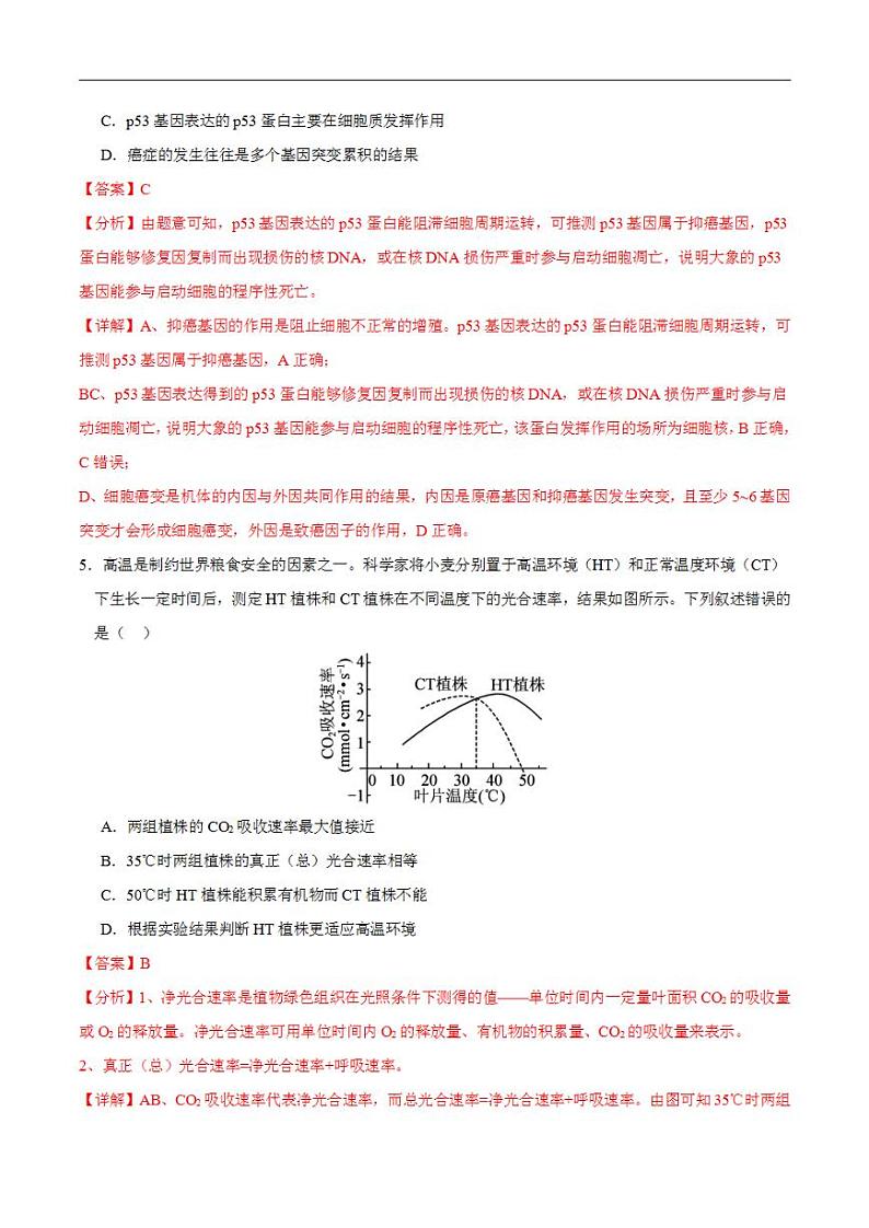 2024年高考押题预测卷—生物（黑龙江、吉林卷02）（解析版）第3页