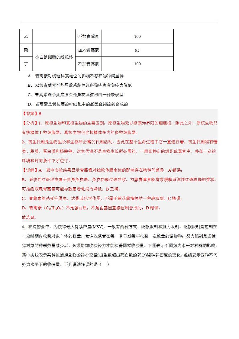 2024年高考押题预测卷—生物（全国卷新教材01）（解析版）第3页