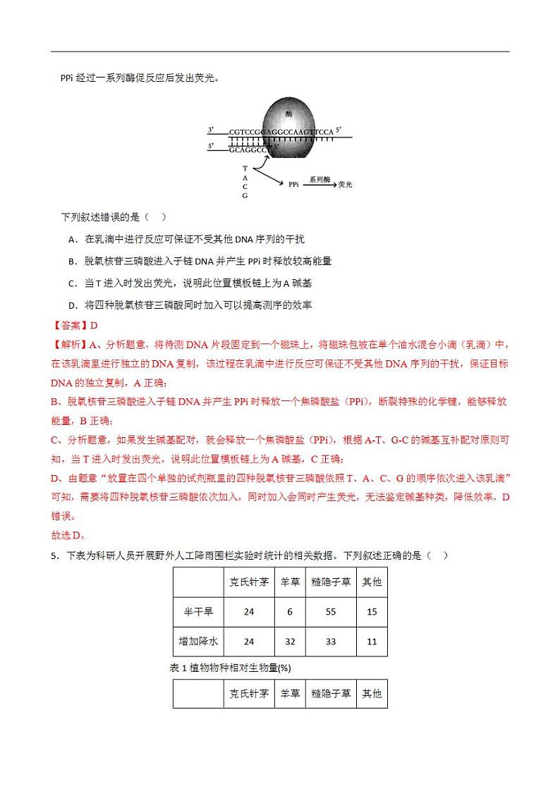 2024年高考押题预测卷—生物（浙江卷01）（解析版）第3页