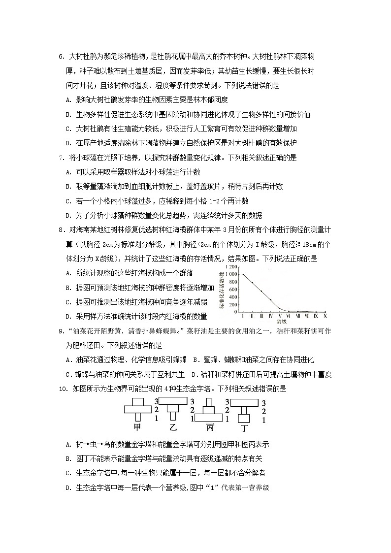 福建省莆田第一中学2023-2024学年高二下学期期中考试生物试题第2页