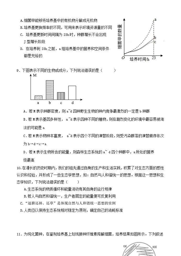 福建省福州市第十五中学等五校2023-2024学年高二下学期期中联考生物试题03