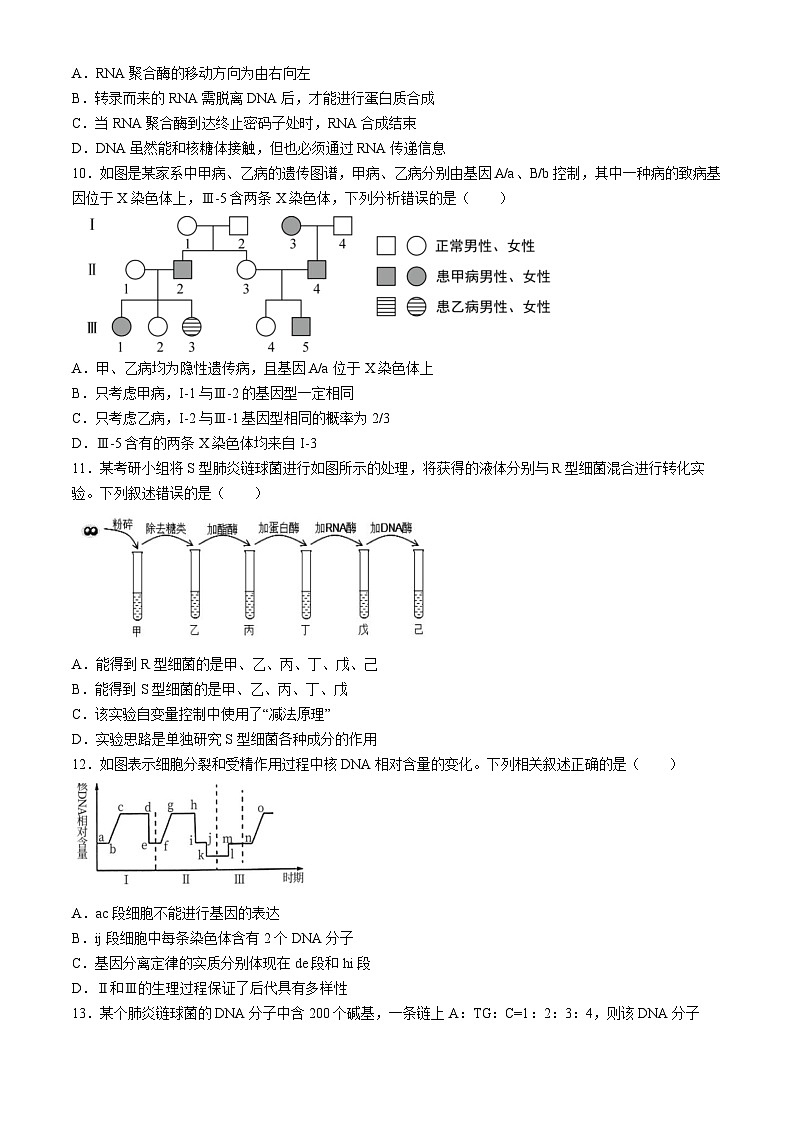 福建省厦门市湖里区厦门双十中学2023-2024学年高一下学期5月期中考试生物试题(无答案)03