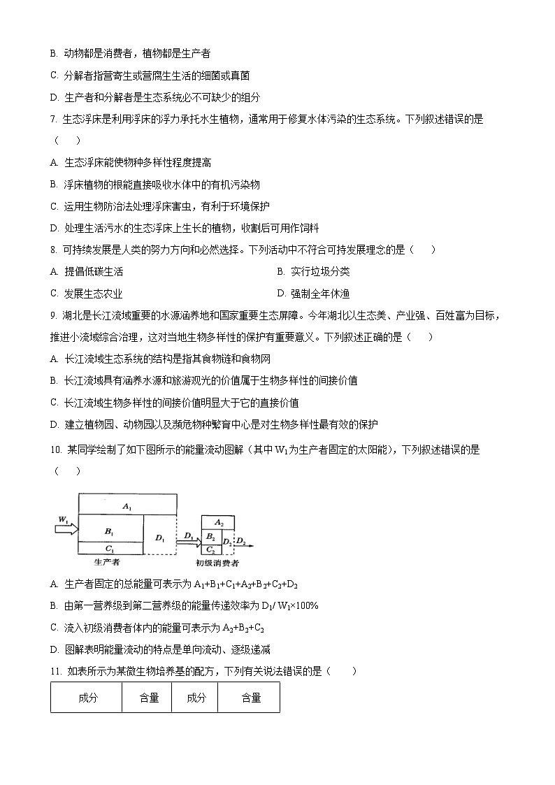 广东省深圳市宝安区富源学校2023-2024学年高二下学期4月期中生物试题（原卷版+解析版）02