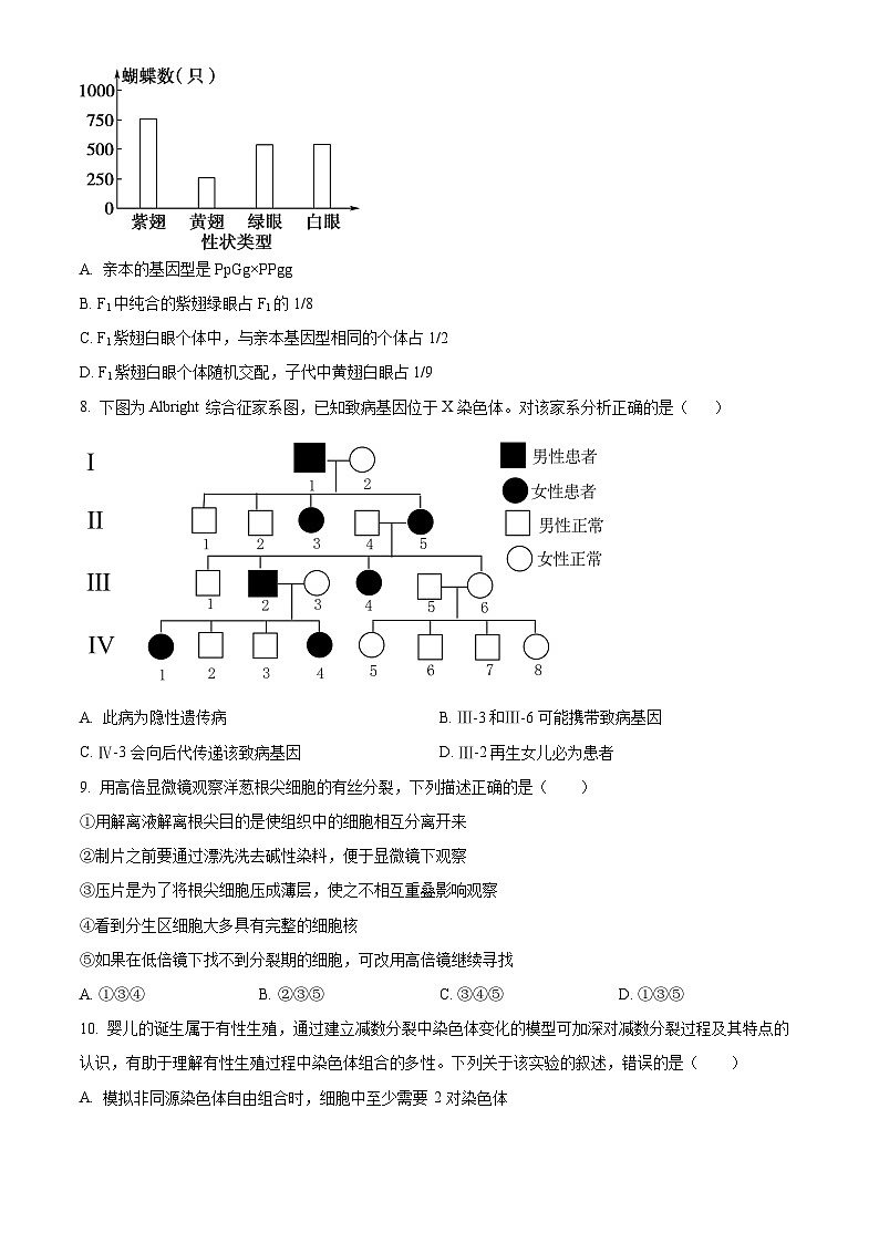 海南省文昌中学2023-2024学年高一下学期期中段考生物试题（原卷版+解析版）03