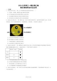 2024北京高三一模试题生物分类汇编：微生物培养技术及应用