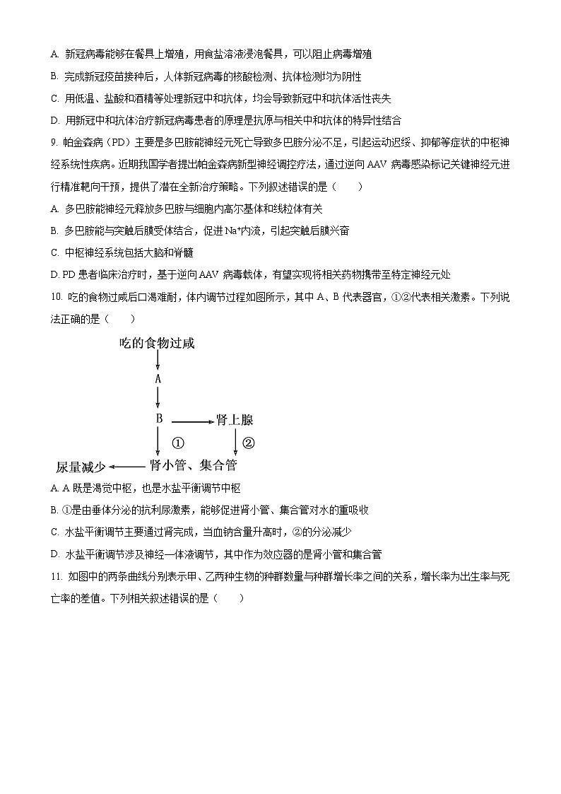 2024届黑龙江省部分学校高三下学期冲刺卷（四）生物试题（原卷版+解析版）03