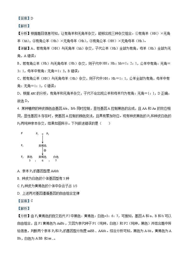 河南省濮阳市南乐县豫北名校2023-2024学年高一下学期4月期中生物试题03