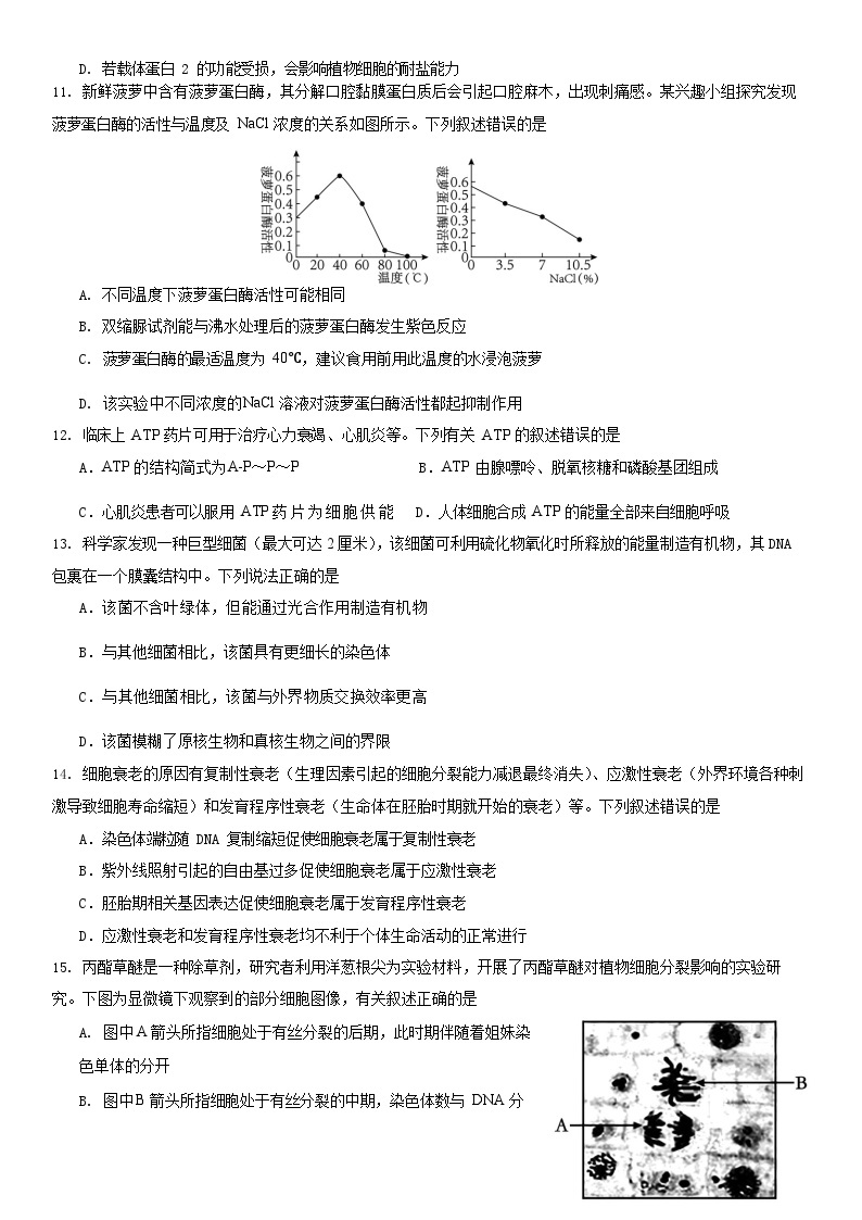 云南省昆明市第八中学2023-2024学年高一下学期期中考试生物试卷B卷03