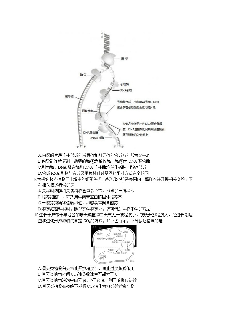 2024届吉林省长春市高三下学期质量监测（四）生物试题第3页