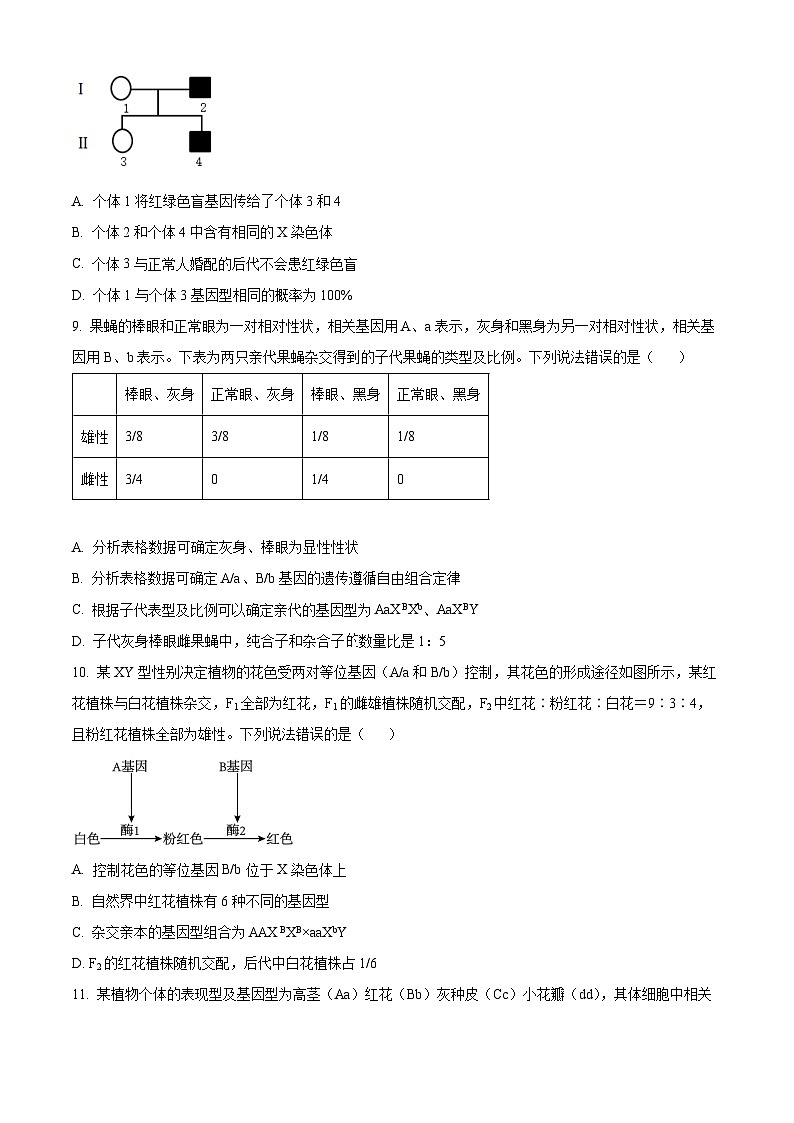 安徽省芜湖市师范大学附属中学2023-2024学年高一下学期4月期中生物试卷（Word版附解析）03
