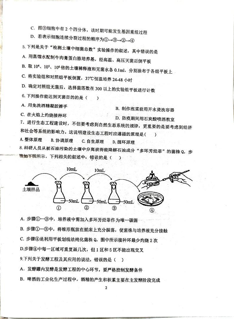 广东省汕头市潮阳区汕头市潮阳区棉城中学2023-2024学年高二下学期5月期中生物试题02