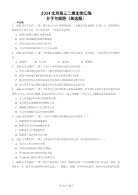 2024北京高三二模生物试题分类汇编：分子与细胞（单选题）