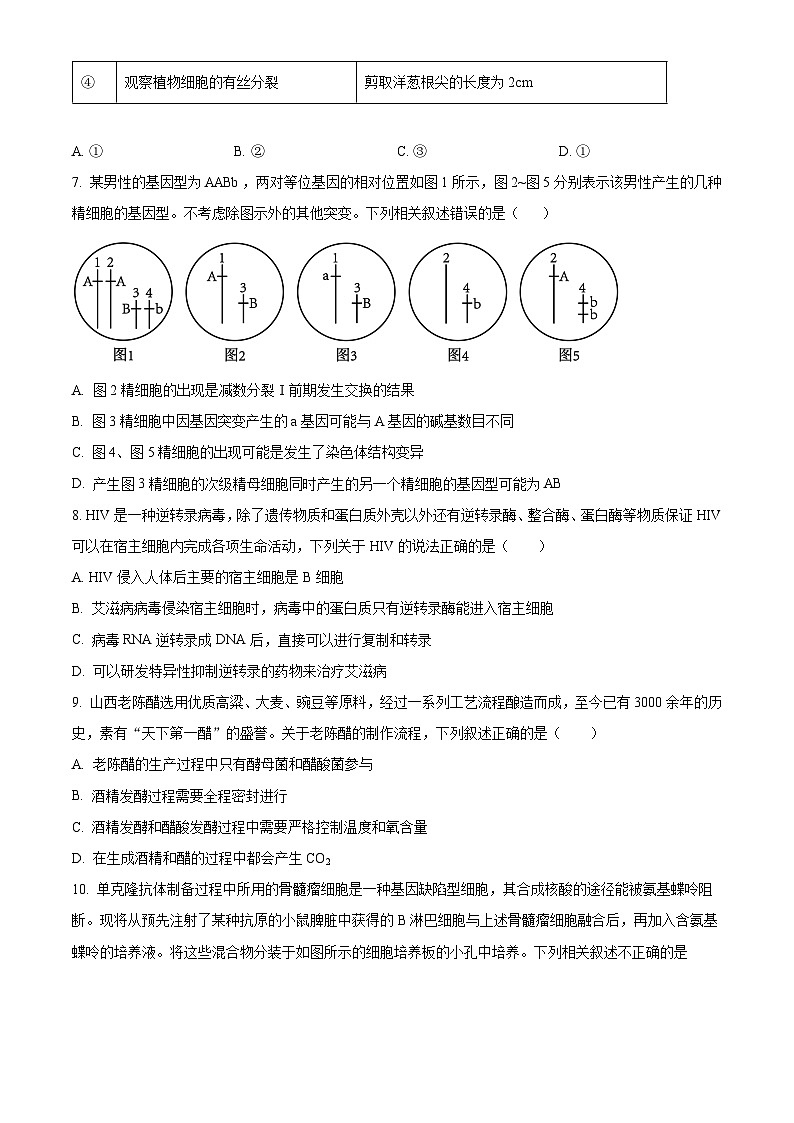 2024届湖南省衡阳市衡阳县二中高三模拟演练生物试题（原卷版+解析版）03