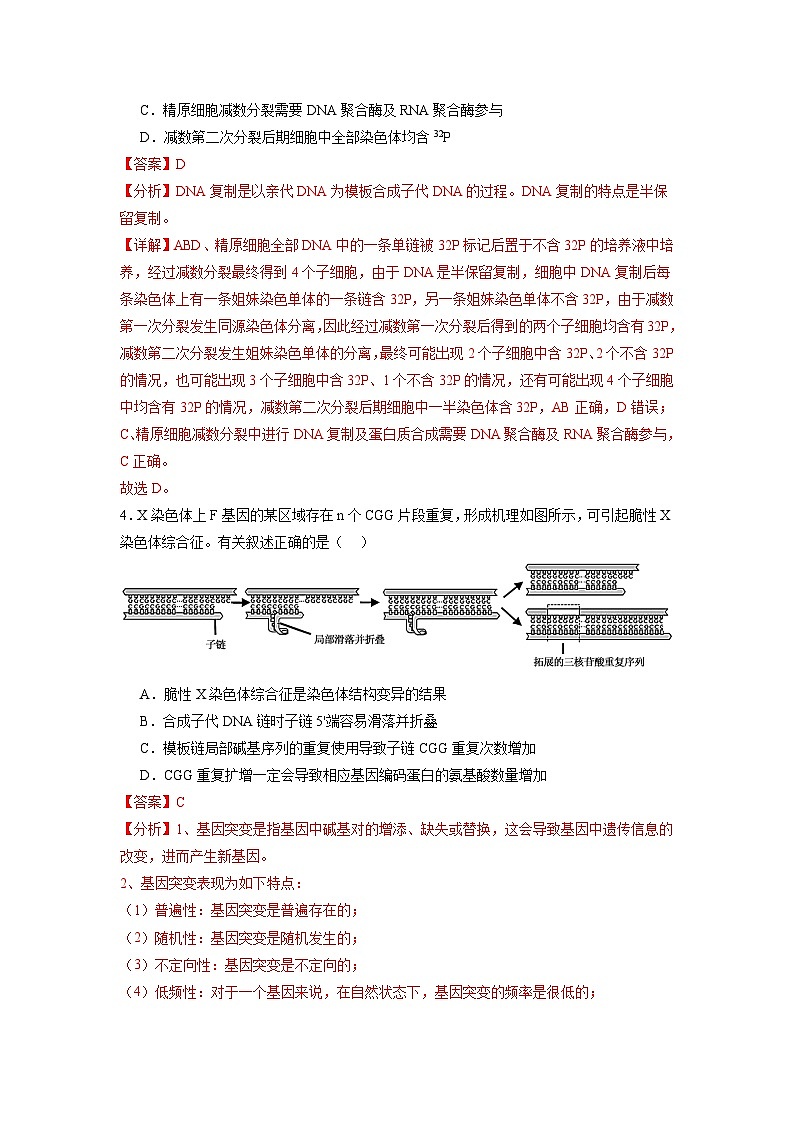模拟卷05-【赢在高考·模拟8卷】备战2024年高考生物模拟卷（江苏专用）03