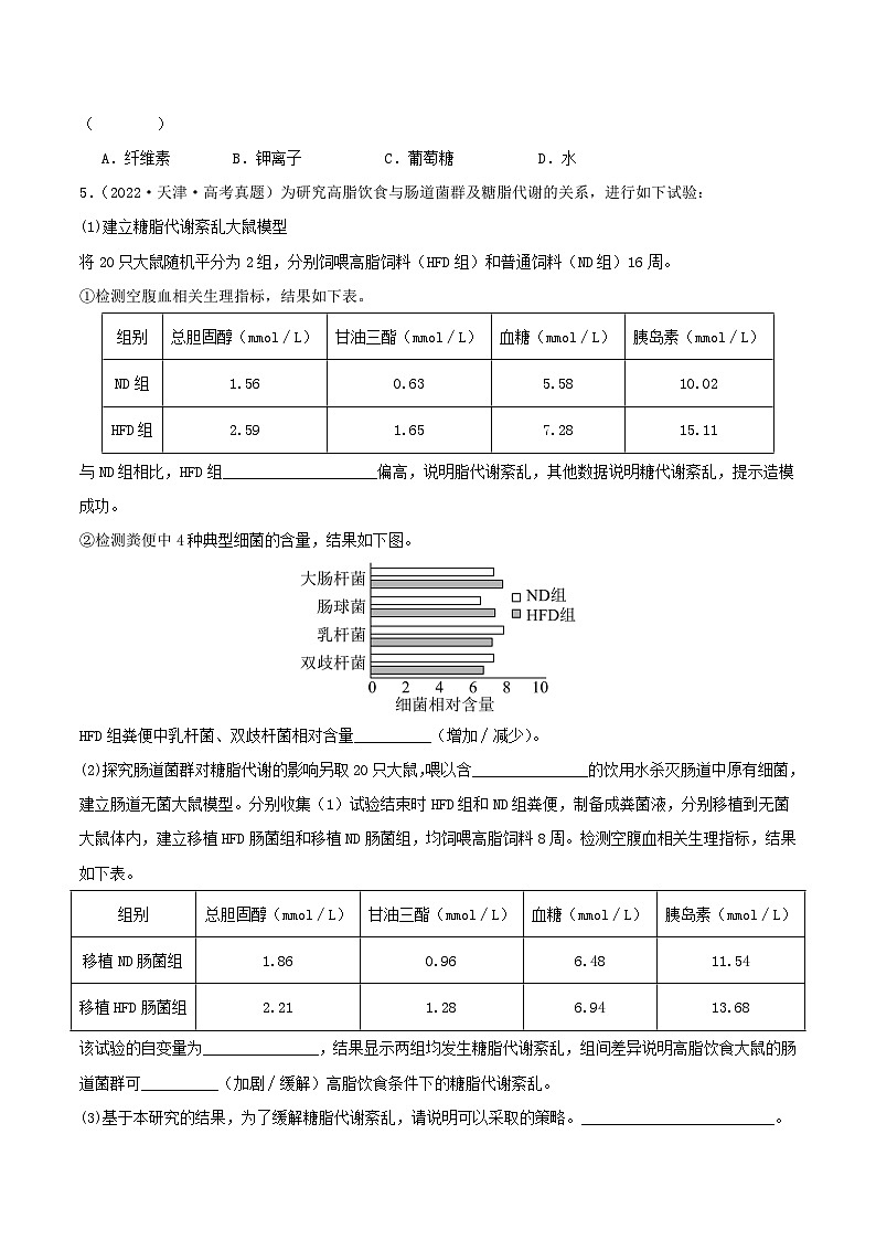 专题01 细胞的结构与分子组成--三年（2021-2023）高考生物真题分项汇编（全国通用）03